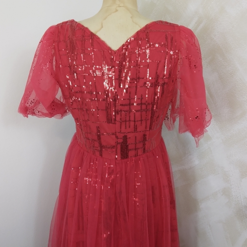 Giffniseti Size XL Long Formal Red dress - Picture 4 of 16